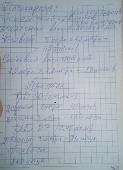 порахувать будматеріали